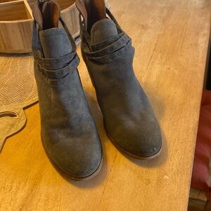 Frye Pickstitch booties, gray suede size 8.5